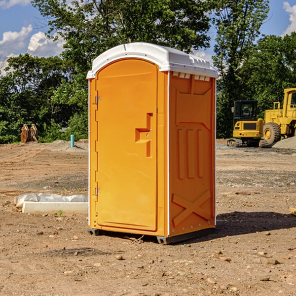 how often are the portable restrooms cleaned and serviced during a rental period in Heil ND